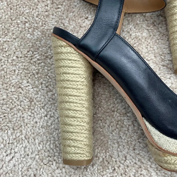 Ann Taylor navy Briston peep toe platform heels 7.5 - Picture 10 of 11